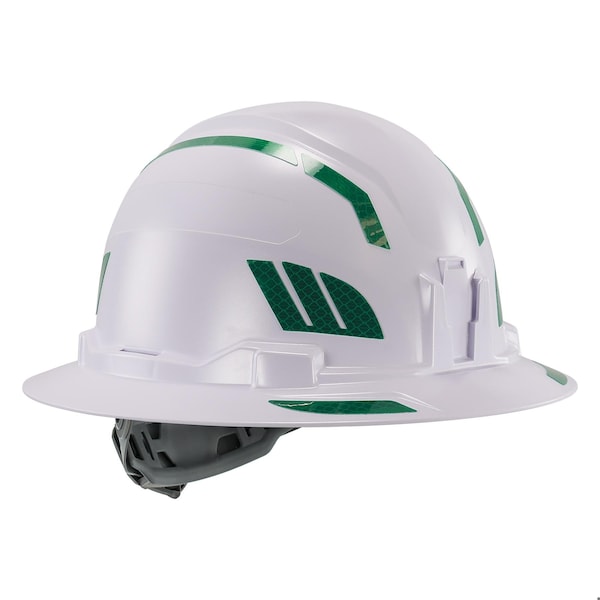 Ergodyne Reflective Hard Hat with Safety Helmet Sticker Kit, Green 8961 - main